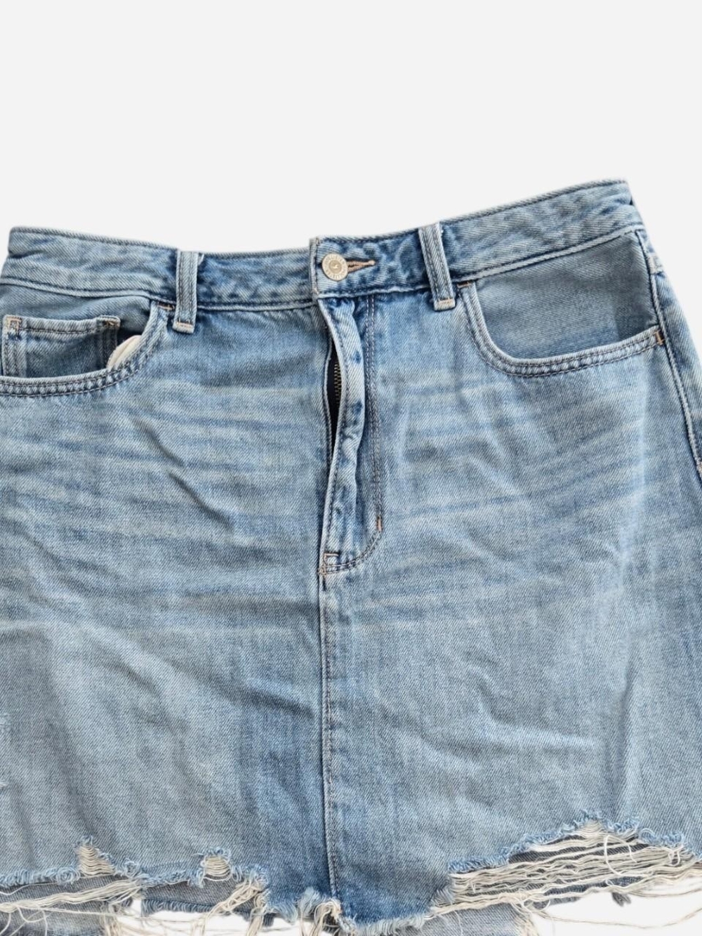 Hollister Light Wash Denim Skirt Size 30W.